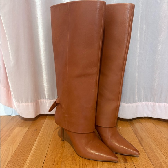 Vince Camuto Brown Heeled Foldover Kammitie Boots - Picture 4 of 15